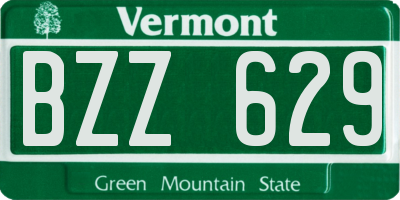 VT license plate BZZ629