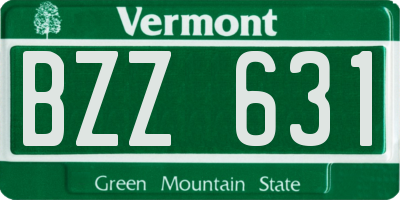 VT license plate BZZ631
