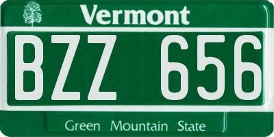 VT license plate BZZ656