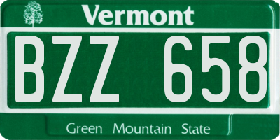 VT license plate BZZ658