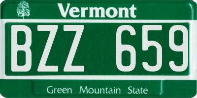 VT license plate BZZ659