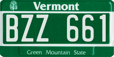 VT license plate BZZ661