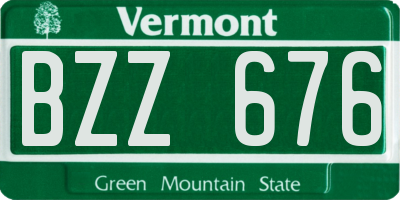 VT license plate BZZ676