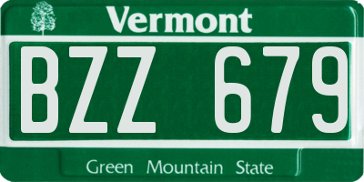 VT license plate BZZ679
