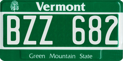 VT license plate BZZ682