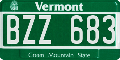 VT license plate BZZ683