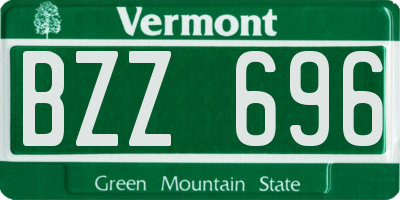 VT license plate BZZ696
