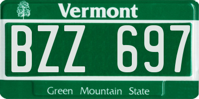 VT license plate BZZ697