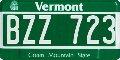 VT license plate BZZ723