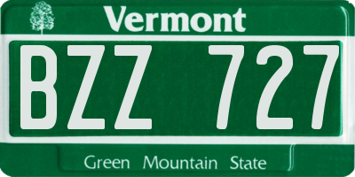 VT license plate BZZ727
