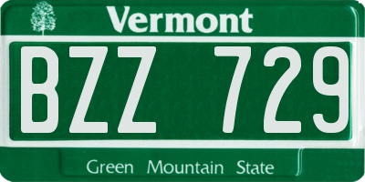 VT license plate BZZ729