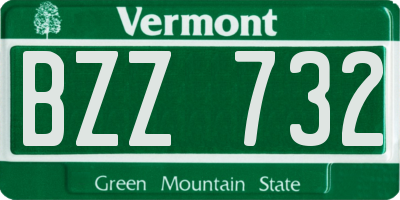 VT license plate BZZ732