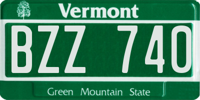 VT license plate BZZ740