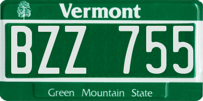 VT license plate BZZ755