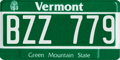 VT license plate BZZ779
