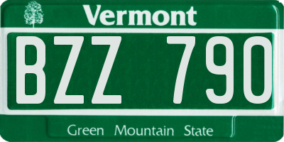 VT license plate BZZ790