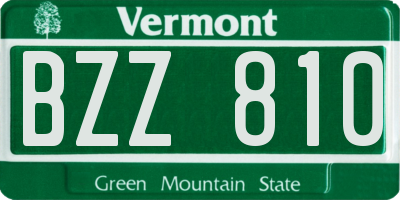 VT license plate BZZ810