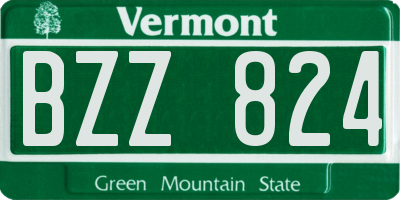 VT license plate BZZ824