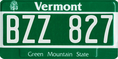 VT license plate BZZ827