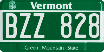 VT license plate BZZ828