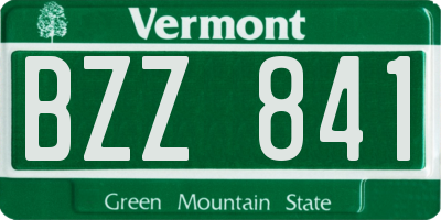 VT license plate BZZ841