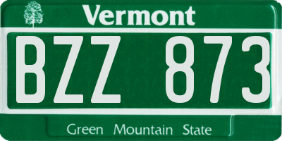 VT license plate BZZ873