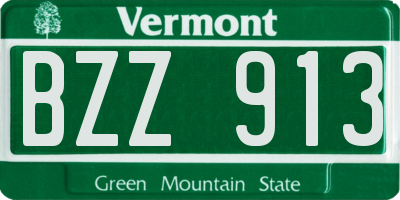 VT license plate BZZ913
