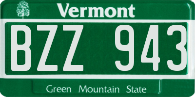 VT license plate BZZ943