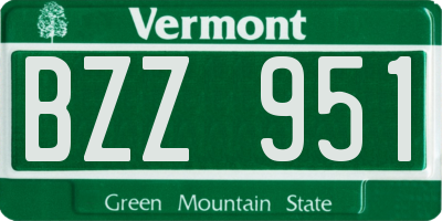 VT license plate BZZ951