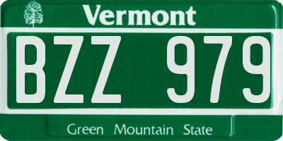 VT license plate BZZ979