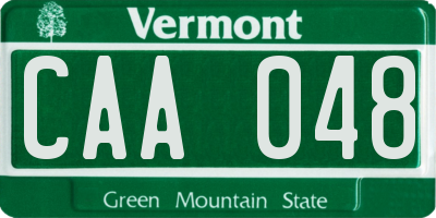 VT license plate CAA048