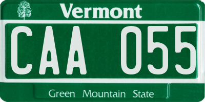 VT license plate CAA055