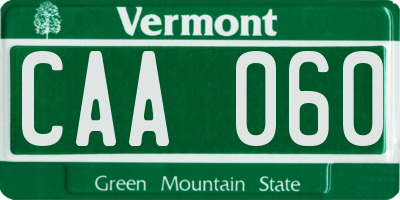 VT license plate CAA060