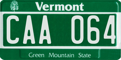 VT license plate CAA064
