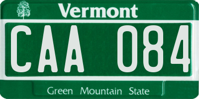 VT license plate CAA084