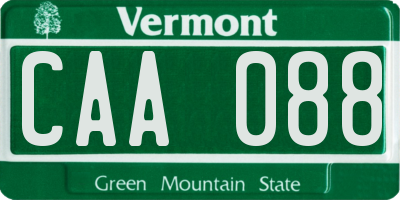 VT license plate CAA088