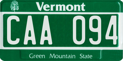 VT license plate CAA094
