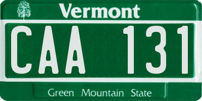 VT license plate CAA131