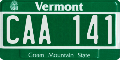 VT license plate CAA141