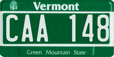 VT license plate CAA148
