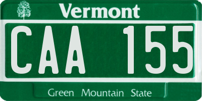 VT license plate CAA155