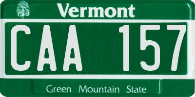 VT license plate CAA157