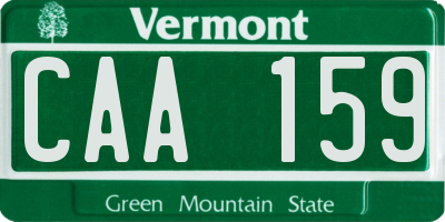 VT license plate CAA159