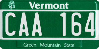 VT license plate CAA164