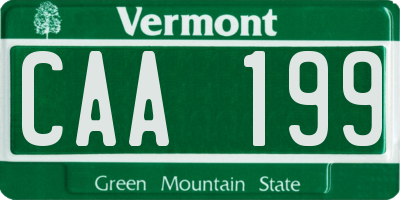 VT license plate CAA199