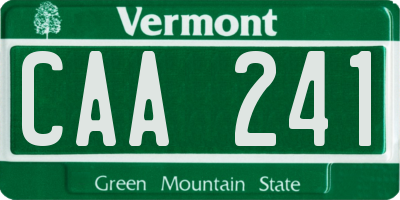 VT license plate CAA241