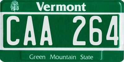VT license plate CAA264