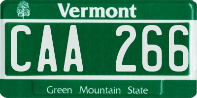 VT license plate CAA266