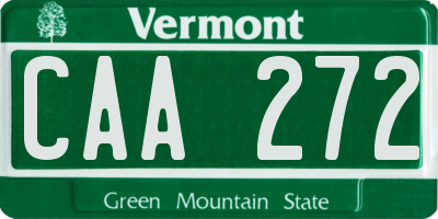 VT license plate CAA272