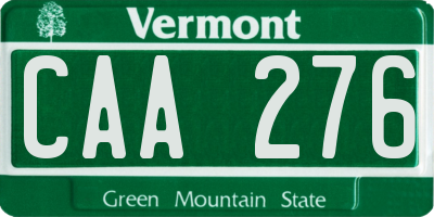 VT license plate CAA276